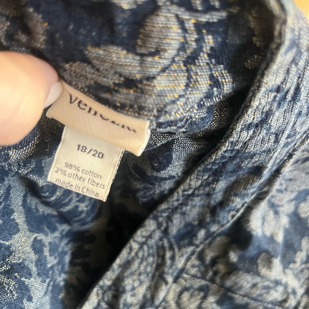 Vintage denim jacquard print jacket - Picture 7 of 7
